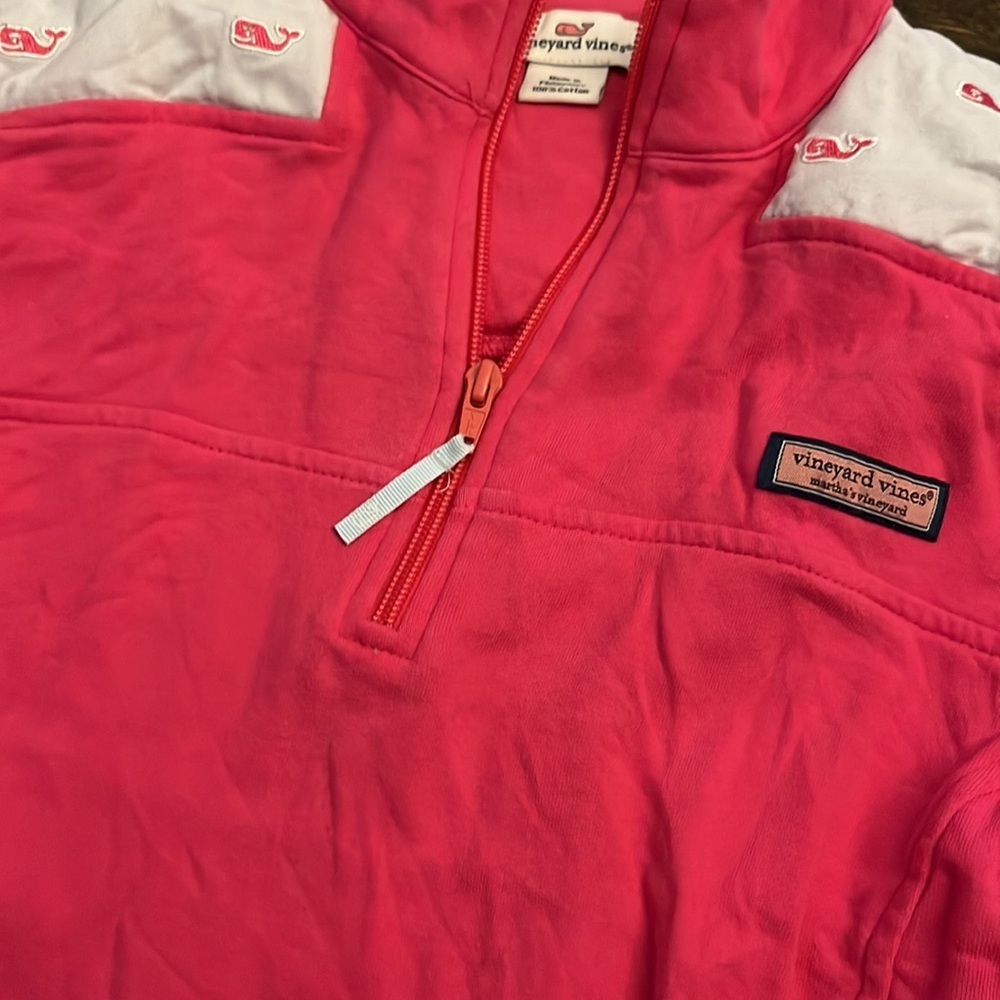 Vineyard Vines hot pink logo 1/4 zip - Picture 5 of 6